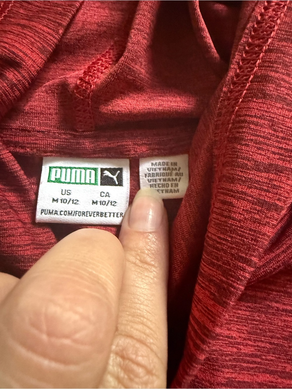 Puma Boys Red Hooded Long Sleeve & Black Crew Neck Tee - Picture 8 of 9